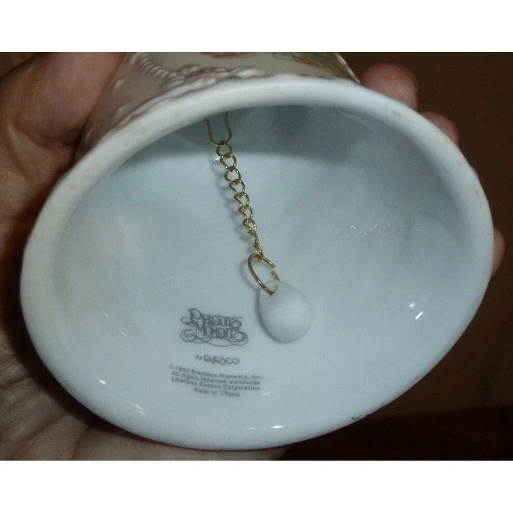 Vintage‎ 1997 Precious Moments Enesco Songs Of Joy Porcelain Christmas Bell